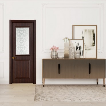 派的门实木复合门MX-002B金胡桃