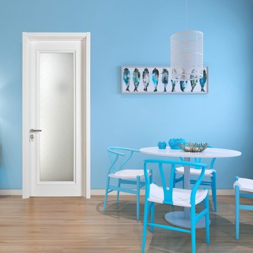 派的门实木复合门MX-001B曲婉-瓷白